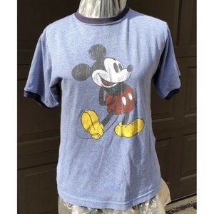 Cute! Mickey Mouse Womens, Blue, Large T-shirt, di
